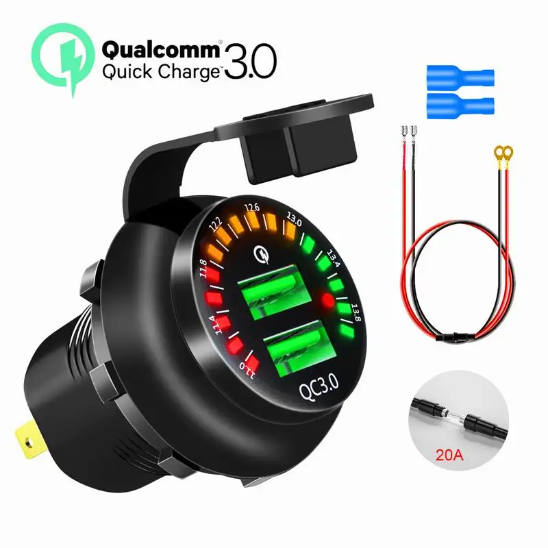 12 В QC3.0 быстрое зарядное устройство, розетка, быстрая зарядка 3,0 USB, Автомобильное водонепроницаемое зарядное устройство для морской лодки, м...
12 В QC3.0 быстрое зарядное устройство, розетка, быстрая зарядка 3,0 USB, Автомобильное водонепроницаемое зарядное устройство для морской лодки, м...