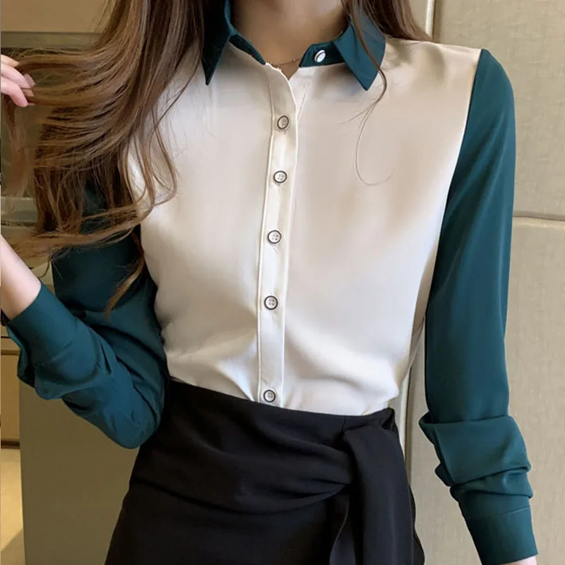 Blusas Mujer De Moda 2021 Ladies Tops Womens Tops and Blouses Solid Korean Tops Button Up Shirts Green Elegant fashion 0666
Blusas Mujer De Moda 2021 Ladies Tops Womens Tops and Blouses Solid Korean Tops Button Up Shirts Green Elegant fashion 0666