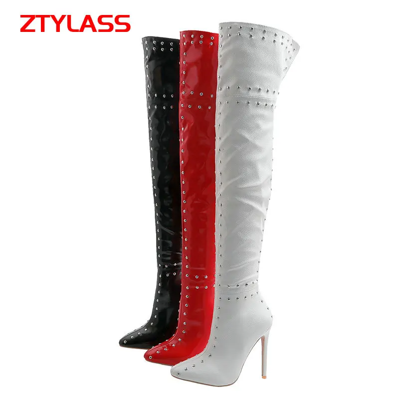 2021 Autumn Winter Women Over The Knee Boots Sexy Stiletto Thigh Boots Fashion Zipper Rivet Pointed Toe Long Boots Big Size 45
2021 Autumn Winter Women Over The Knee Boots Sexy Stiletto Thigh Boots Fashion Zipper Rivet Pointed Toe Long Boots Big Size 45