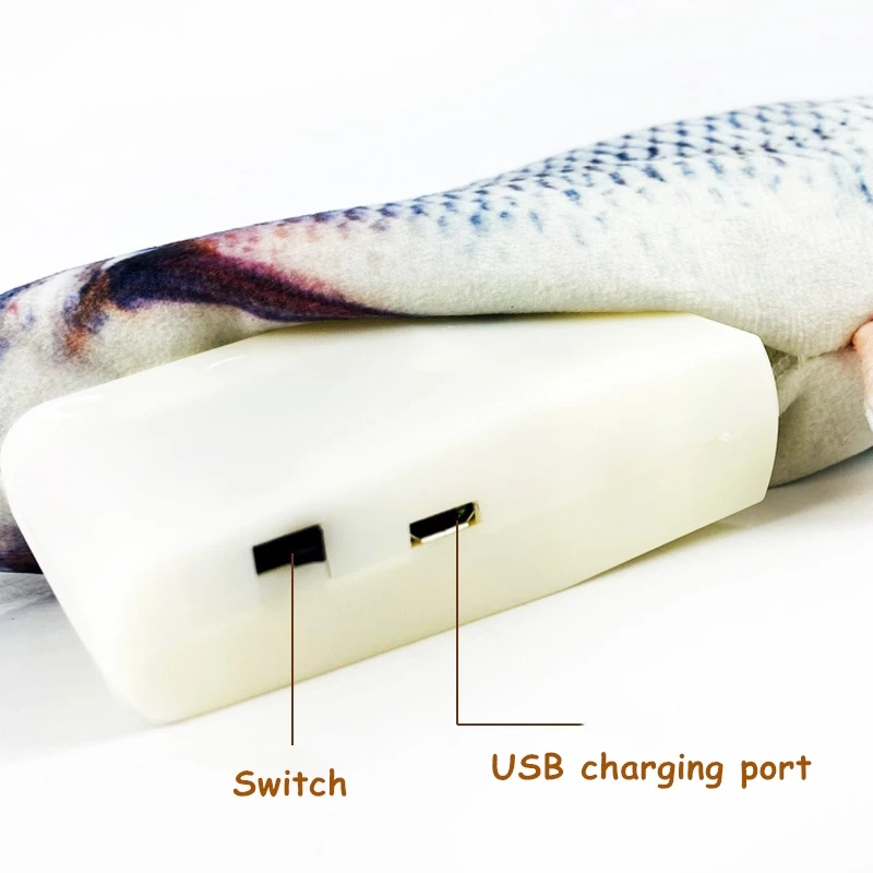 1PC Cat Wagging Catnip Toy 30CM Dancing Moving Floppy Fish Cats Toy USB Charging Simulation Cat Toy Electronic Pet Cat Toy
1PC Cat Wagging Catnip Toy 30CM Dancing Moving Floppy Fish Cats Toy USB Charging Simulation Cat Toy Electronic Pet Cat Toy