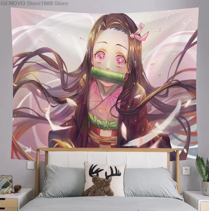 

Cartoon anime wandteppich wohnzimmer hause dekoration hintergrund hängen tuch Schlafzimmer nacht wand dekoration Stoff malerei