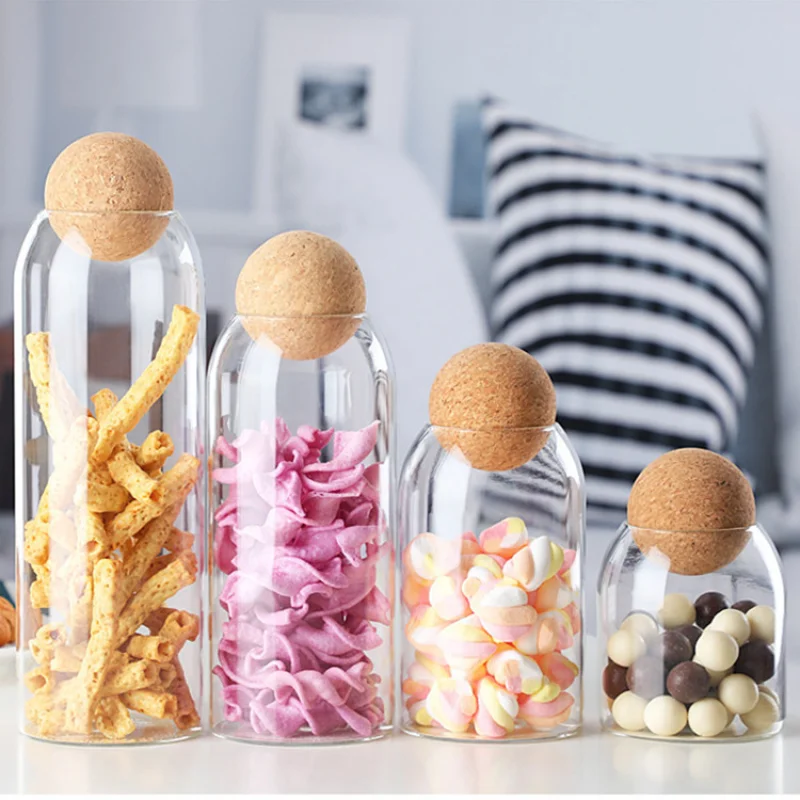 High borosilicate transparent candy jar glass glass sealed can storage can grain storage can creative cork tea can glass bottle
High borosilicate transparent candy jar glass glass sealed can storage can grain storage can creative cork tea can glass bottle