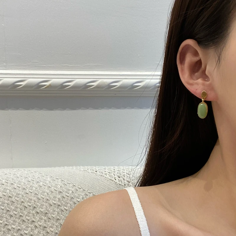 Trendy Jewelry Green Earrings Spring Summer Style Metall Alloy Golden Plating Oval Drop Earrings For Women Girl Party Gift
Trendy Jewelry Green Earrings Spring Summer Style Metall Alloy Golden Plating Oval Drop Earrings For Women Girl Party Gift