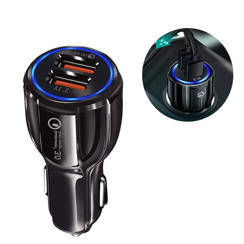 Quick Charge 3.0 Car Charger Portable 5V 3.1A Fast Charging GPS Dual USB Car-Charger For iPhone Samsung huawe Double USB Charger
Quick Charge 3.0 Car Charger Portable 5V 3.1A Fast Charging GPS Dual USB Car-Charger For iPhone Samsung huawe Double USB Charger