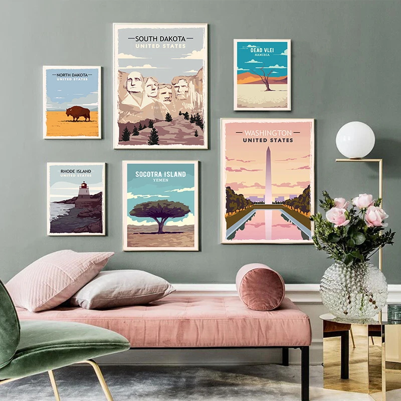 Vintage Nature Landscape Wall Art World Contries Canvas Painting Nordic Poster and Print Snow Mountain Lake Picture Home Decor
Vintage Nature Landscape Wall Art World Contries Canvas Painting Nordic Poster and Print Snow Mountain Lake Picture Home Decor