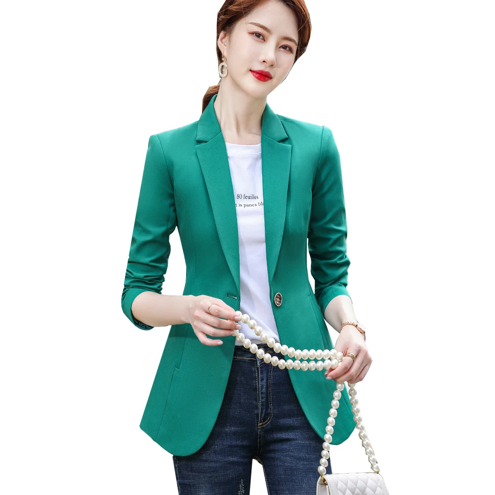 Formal Blazer Women 2021 Spring Autumn New Arrival Slim Fashion Long Sleeve Jacket Office Ladies Temperament Work Coat
Formal Blazer Women 2021 Spring Autumn New Arrival Slim Fashion Long Sleeve Jacket Office Ladies Temperament Work Coat