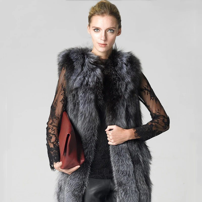 Dark Grey Elegant Winter Women Faux Fur Vest Thick Warm Soft Cardigan Sleeveless Female Long Faux Fur Vest Ladies Fox Collar
Dark Grey Elegant Winter Women Faux Fur Vest Thick Warm Soft Cardigan Sleeveless Female Long Faux Fur Vest Ladies Fox Collar