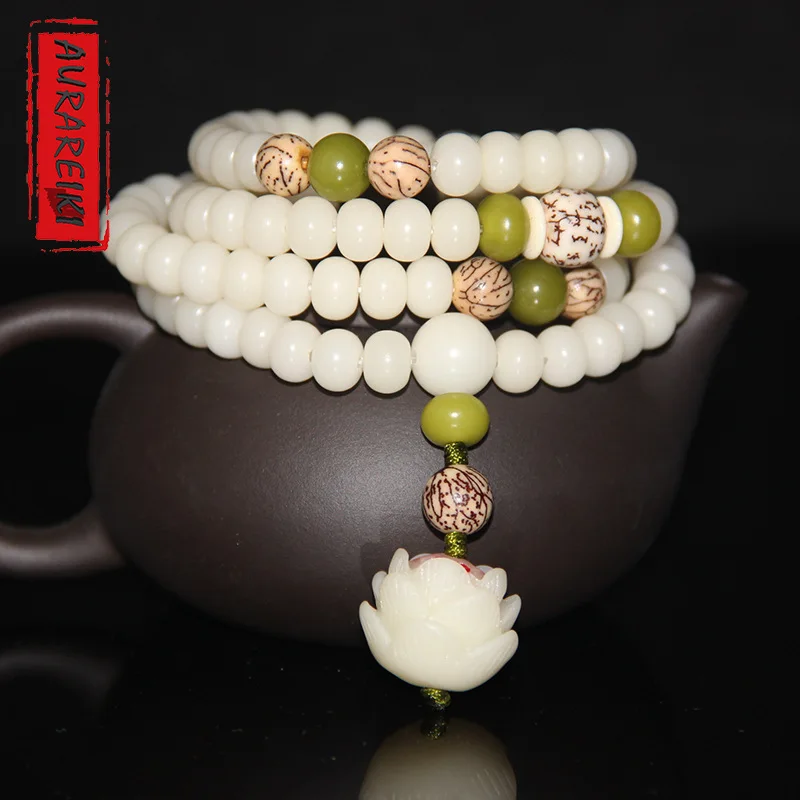 Natural White Jade Bodhi Bracelet 108 Prayer Beads Bracelet Resin Lotus Pendant Fashion Accessories Keep Us Safe Unisex
Natural White Jade Bodhi Bracelet 108 Prayer Beads Bracelet Resin Lotus Pendant Fashion Accessories Keep Us Safe Unisex