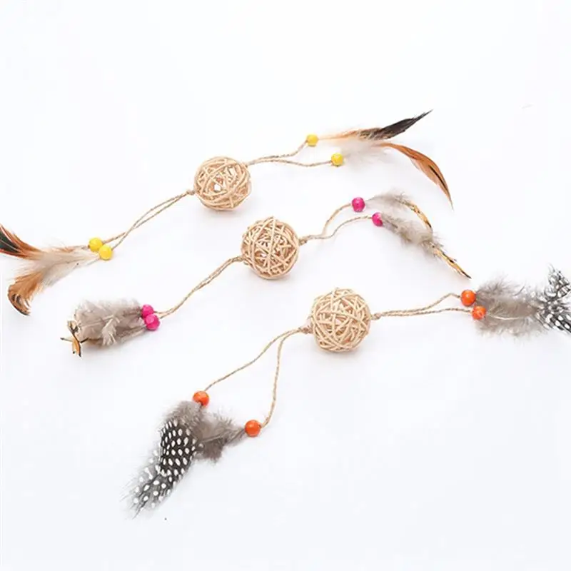 3PCS Cat Ball Toys Natural Rattan Ball Cat Scratch Toy With Faux Feather Interactive Kitten Teasing Play Ball Toys Cats Supplies
3PCS Cat Ball Toys Natural Rattan Ball Cat Scratch Toy With Faux Feather Interactive Kitten Teasing Play Ball Toys Cats Supplies