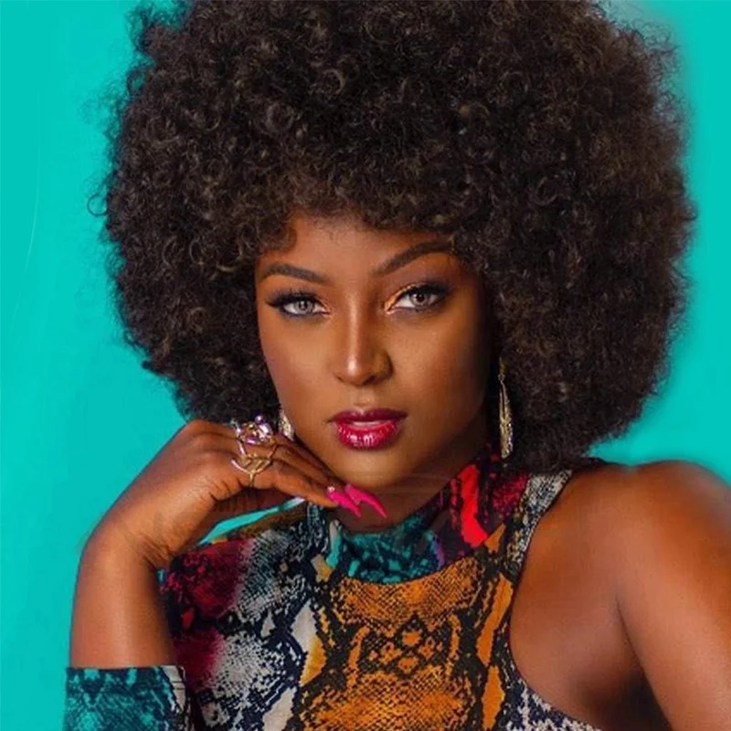 Cheap Synthetic Wholesale Black Afro Kinky Curly Short Bob Wig With Bangs For Black Women Synthetic Hair Wigs
Cheap Synthetic Wholesale Black Afro Kinky Curly Short Bob Wig With Bangs For Black Women Synthetic Hair Wigs