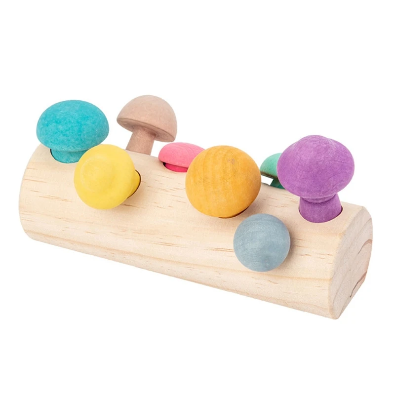Wooden Rainbow Blocks Mushroom Picking Game Montessori Baby Educational Developmental Shape Matching Assembly Grasp Toy
Wooden Rainbow Blocks Mushroom Picking Game Montessori Baby Educational Developmental Shape Matching Assembly Grasp Toy
