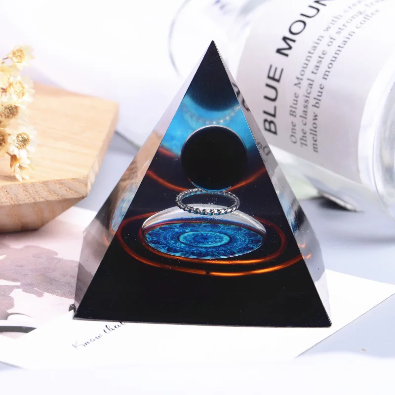 Chakra Crystal Pyramid 60mm Obsidian Crystal Sphere Positive Energy Copper Circle Handmade Orgone Accumulator Home Decor
Chakra Crystal Pyramid 60mm Obsidian Crystal Sphere Positive Energy Copper Circle Handmade Orgone Accumulator Home Decor