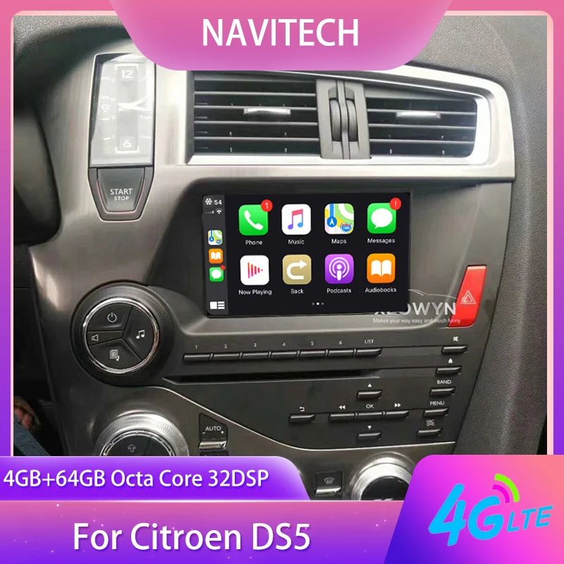 Автомобильный радиоплеер 128g android 10 0 для Citroen DS5 GPS BT Mirror link задний Видео