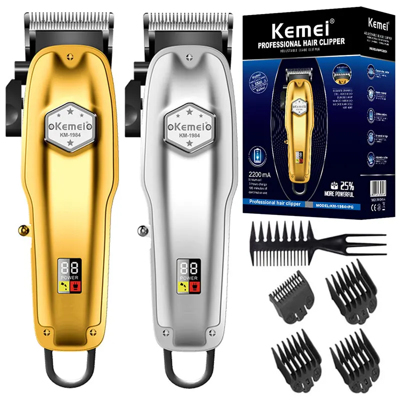 Original kemei metal housing hair trimmer electric professional hair clipper cord/cordless hair cutting machine lithium Ion
Original kemei metal housing hair trimmer electric professional hair clipper cord/cordless hair cutting machine lithium Ion