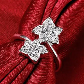 Fashion silver jewelry European and American elegant double petal ladies ring SPR065-C-8 white SPR065
Fashion silver jewelry European and American elegant double petal ladies ring SPR065-C-8 white SPR065