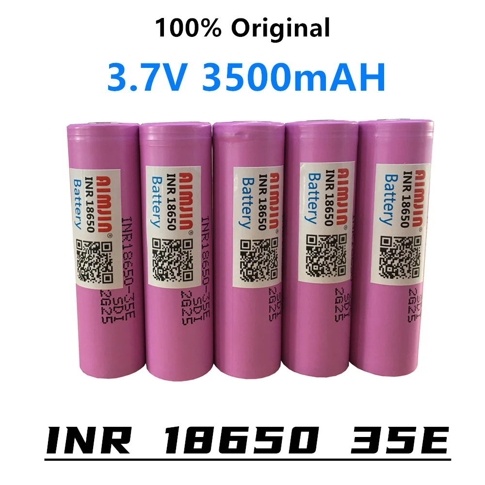 Новинка 20-200 шт. 100% оригинальный 18650 35e 3,7 в 3500 мАч 13A разрядная литиевая батарея 3,7 в перезаряжаемая батарея Бесплатная доставка
Новинка 20-200 шт. 100% оригинальный 18650 35e 3,7 в 3500 мАч 13A разрядная литиевая батарея 3,7 в перезаряжаемая батарея Бесплатная доставка