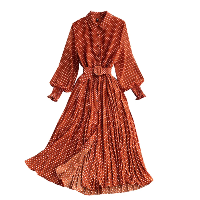 period and the new wave point chiffon shirt collar dress chic gentle atmosphere quality posed long pleated waist
period and the new wave point chiffon shirt collar dress chic gentle atmosphere quality posed long pleated waist