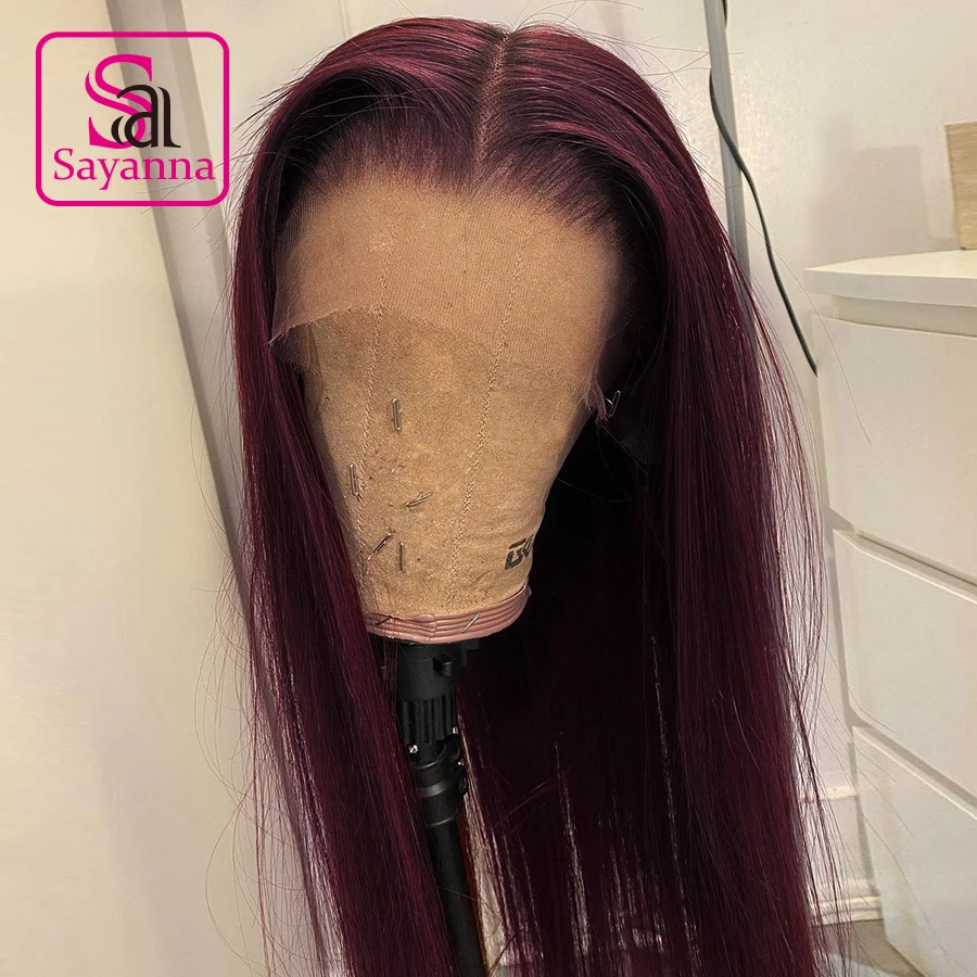 Burgundy Straight Lace Front Human Hair Wigs For Black Women 13x4 Lace Frontal Wig Pre Plucked With Baby Hair Brazilian 99jColor
Burgundy Straight Lace Front Human Hair Wigs For Black Women 13x4 Lace Frontal Wig Pre Plucked With Baby Hair Brazilian 99jColor