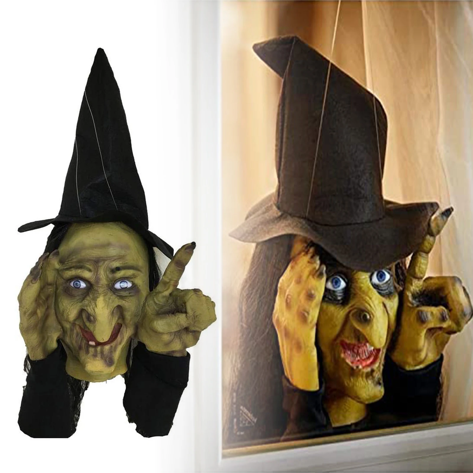 Peeper Witch Halloween Ornament Latex Material Creepy Party Home Window Decoration For Garden Home Decor Drop Shipping
Peeper Witch Halloween Ornament Latex Material Creepy Party Home Window Decoration For Garden Home Decor Drop Shipping