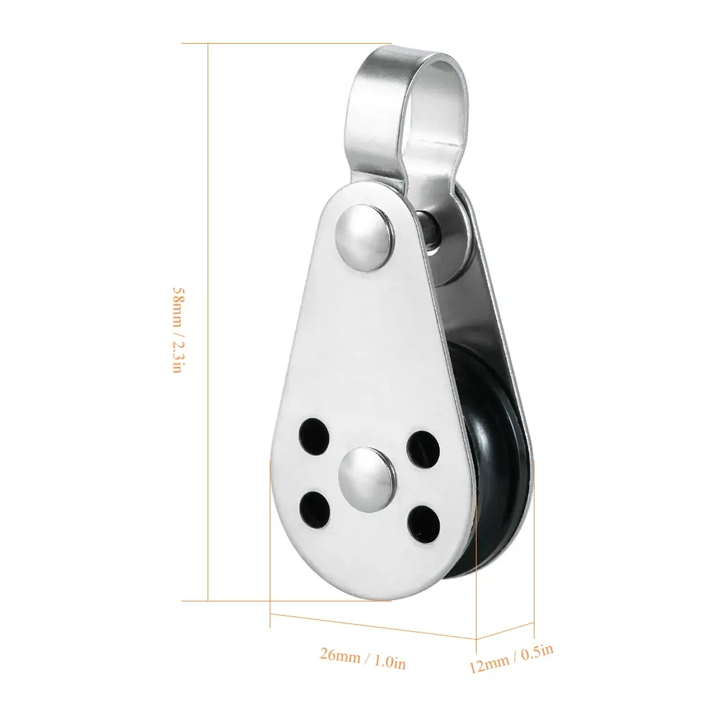 2PCS Stainless Steel Kayak Boat Pulley Blocks Pad Eyes Rope Runner Kayak Boat Accessories Canoe Anchor Trolley Kit Accessories
2PCS Stainless Steel Kayak Boat Pulley Blocks Pad Eyes Rope Runner Kayak Boat Accessories Canoe Anchor Trolley Kit Accessories