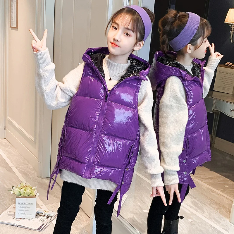 5-14Y Winter Warm Sleeveless Jacket For Children Jacket Thicken Hooded Shinny Vest For Girls Kids Waistcoat Coat Fashion Vest
5-14Y Winter Warm Sleeveless Jacket For Children Jacket Thicken Hooded Shinny Vest For Girls Kids Waistcoat Coat Fashion Vest