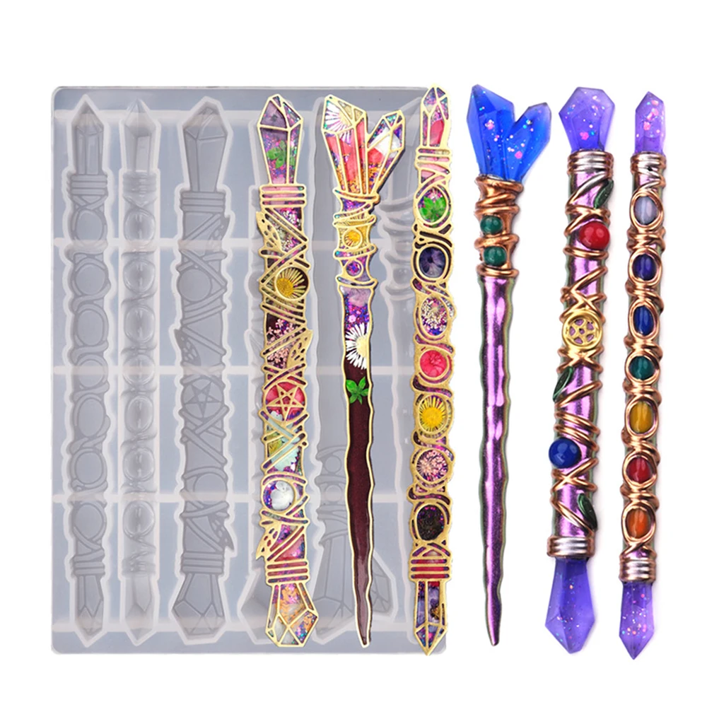 Diy Magic Cane Hairpin Crystal Drop Epoxy Resin Mold With 6 Shape Magic Cane Silicone Mold Decoration
Diy Magic Cane Hairpin Crystal Drop Epoxy Resin Mold With 6 Shape Magic Cane Silicone Mold Decoration
