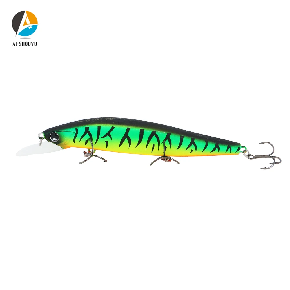 AI-SHOUYU New Minnow Fishing Lures 115mm/15.5g Suspending Hard Bait with 3 Treble Hook Crankbait Wobbler Fishing Tackle Leurre 
AI-SHOUYU New Minnow Fishing Lures 115mm/15.5g Suspending Hard Bait with 3 Treble Hook Crankbait Wobbler Fishing Tackle Leurre