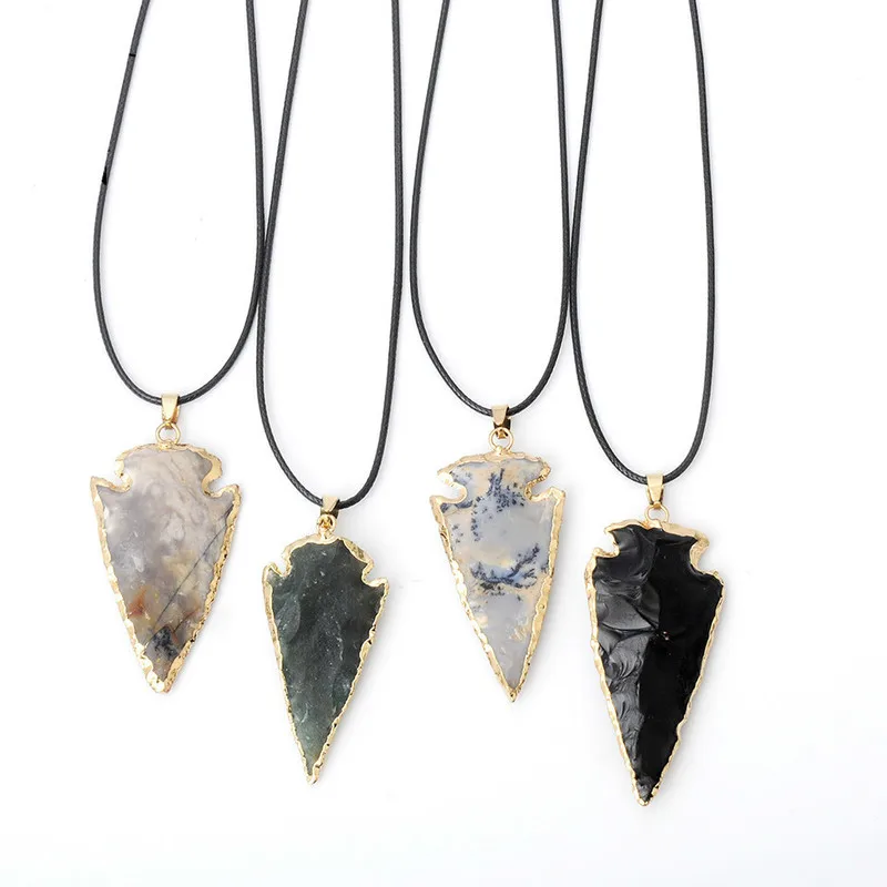 2020 Statement Choker Necklace Natural Stone Arrow-shaped Crystal Necklaces Agates Pendant for Fashion Bohemian Women Jewelry
2020 Statement Choker Necklace Natural Stone Arrow-shaped Crystal Necklaces Agates Pendant for Fashion Bohemian Women Jewelry