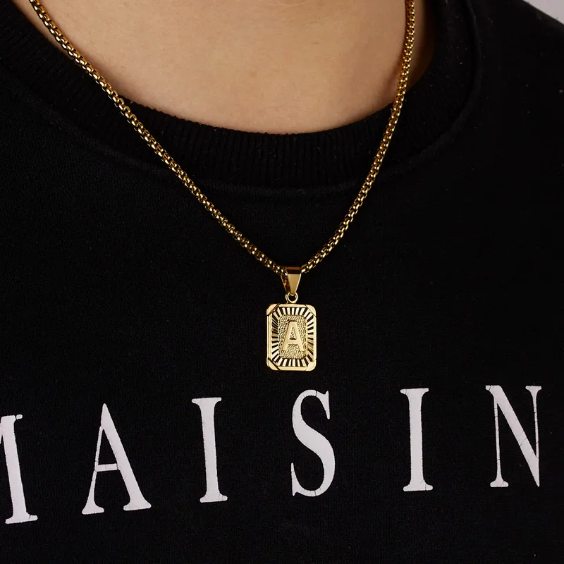 Unisex A-Z 26 Letter Initial Necklace For Women Birthday Jewelry New Geometric Pendant Clavicle Box Chain Choker Men Gift
Unisex A-Z 26 Letter Initial Necklace For Women Birthday Jewelry New Geometric Pendant Clavicle Box Chain Choker Men Gift