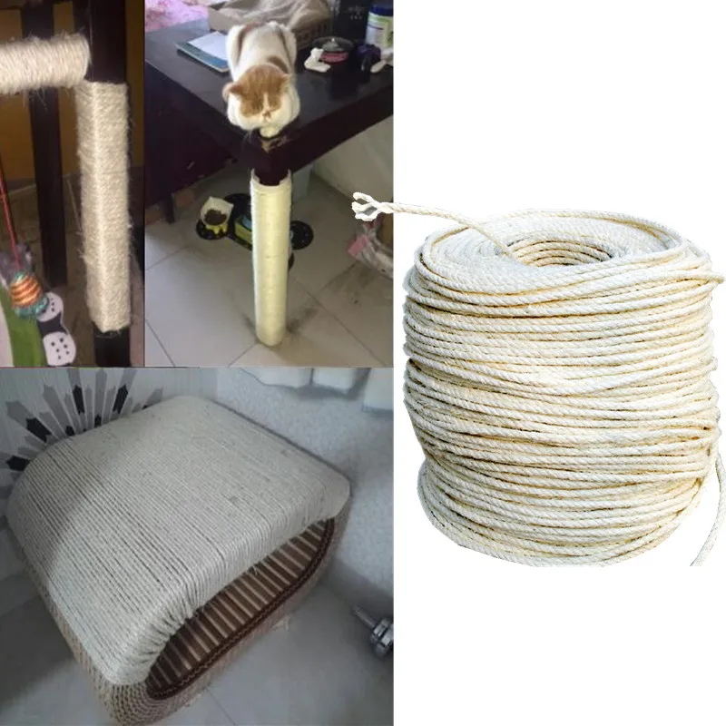 3M sisal rope for cats scratching post toys making DIY desk foot stool chair legs binding rope material for cat sharpen claw
3M sisal rope for cats scratching post toys making DIY desk foot stool chair legs binding rope material for cat sharpen claw