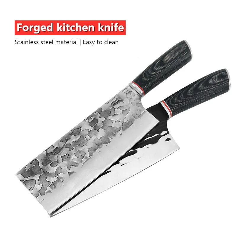 Household Kitchen Knives Forged Stainless Steel Chop and Cutting Dual-use Knife Sharp Slicing Chef Knife Cooking Meat Cleaver
Household Kitchen Knives Forged Stainless Steel Chop and Cutting Dual-use Knife Sharp Slicing Chef Knife Cooking Meat Cleaver