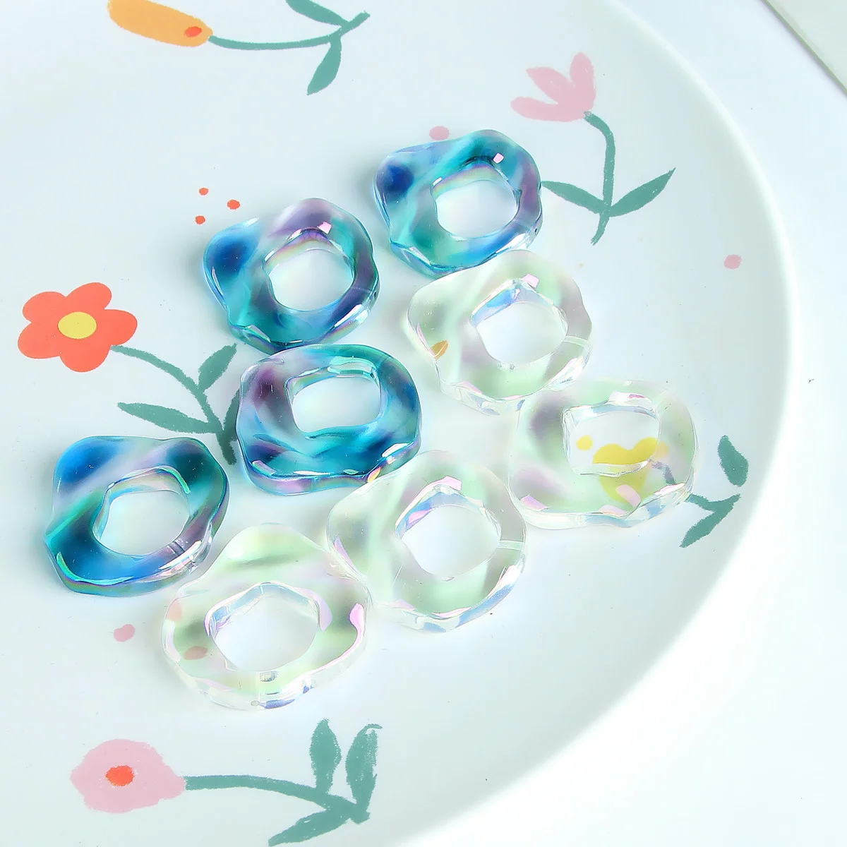 Dreamy color halo dyed glass feeling Pendant Earrings DIY patches jewelry accessories self-made Earrings materials 4pcs
Dreamy color halo dyed glass feeling Pendant Earrings DIY patches jewelry accessories self-made Earrings materials 4pcs