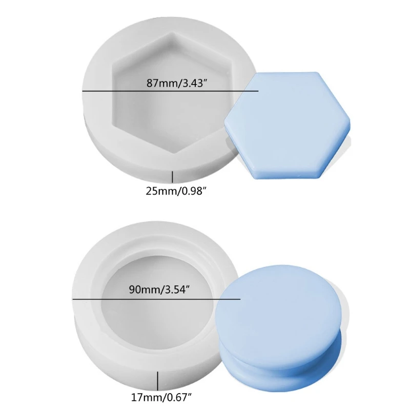 2 Shapes Handmade Round Hexagon Bottom Trays Resin Silicone Mold Ornament Base Resin Mold Kit Home Decor Tools Art Craft
2 Shapes Handmade Round Hexagon Bottom Trays Resin Silicone Mold Ornament Base Resin Mold Kit Home Decor Tools Art Craft