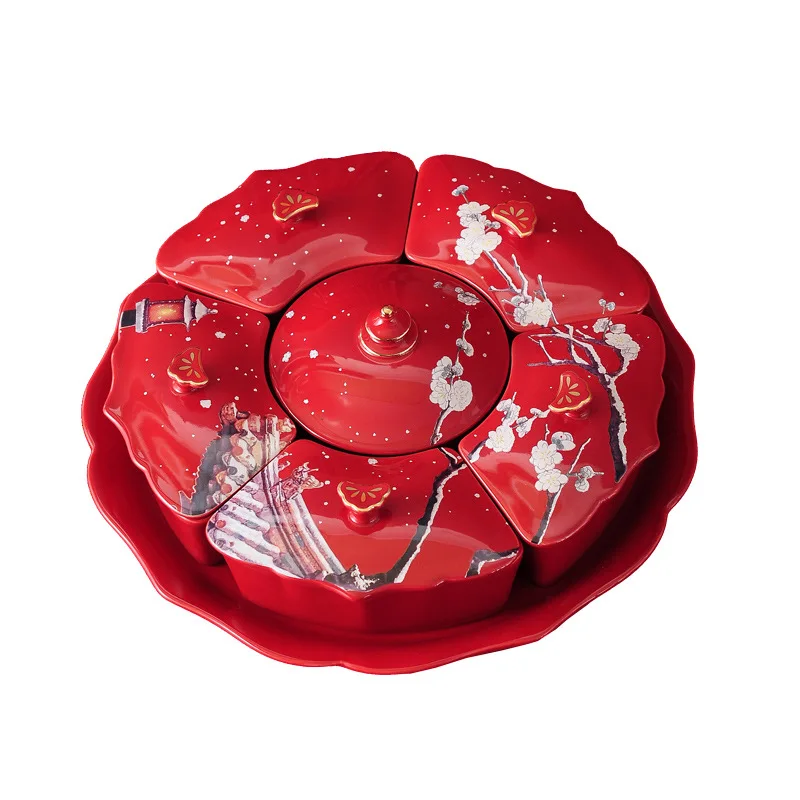 Ceramics Storage Tray with Compartment Plate Home Decoration Trays Sets Kitchen Dried Fruit Dessert Candy Organizer Box with Lid
Ceramics Storage Tray with Compartment Plate Home Decoration Trays Sets Kitchen Dried Fruit Dessert Candy Organizer Box with Lid