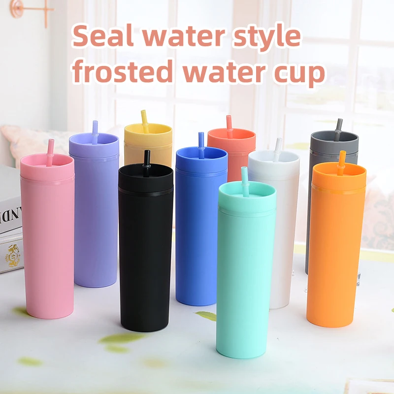 Obelix Hot Sale 16oz Acrylic Slim Skinny Tumbler Colorful Matte Water Bottle With Lid Straw Double Wall Water-Sealing Lid Style
Obelix Hot Sale 16oz Acrylic Slim Skinny Tumbler Colorful Matte Water Bottle With Lid Straw Double Wall Water-Sealing Lid Style