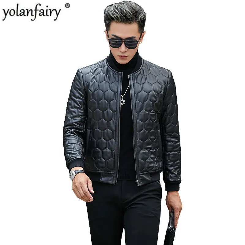 Mens Leather Jacket Real Sheepskin Coat Short Genuine Leather Jacket Men Autumn Bomber Jacket Parka Deri Mont SY9885G KJ3924
Mens Leather Jacket Real Sheepskin Coat Short Genuine Leather Jacket Men Autumn Bomber Jacket Parka Deri Mont SY9885G KJ3924