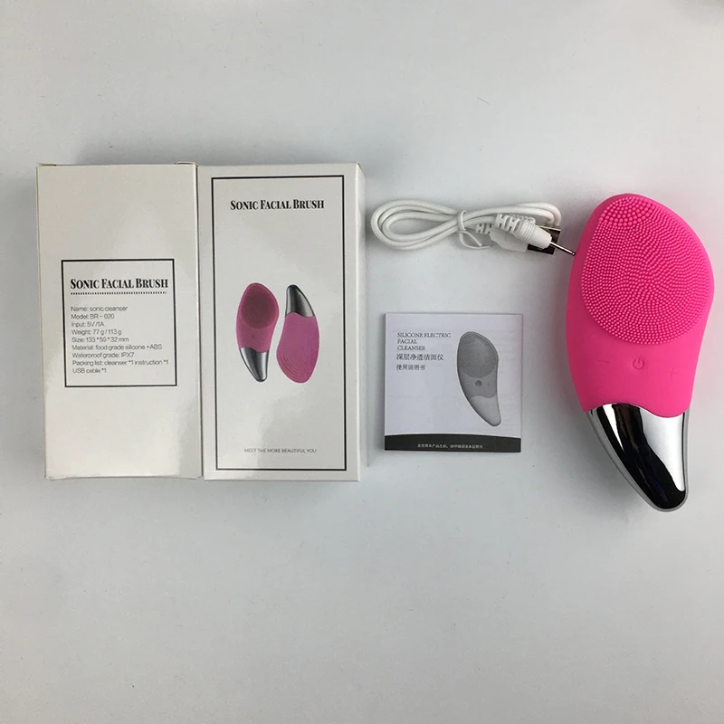 Mini Rechargeable Silicone Electric Facial Cleansing Brush Skin Massager leading-in Waterproof Ultrasonic Pore Cleaning device
Mini Rechargeable Silicone Electric Facial Cleansing Brush Skin Massager leading-in Waterproof Ultrasonic Pore Cleaning device