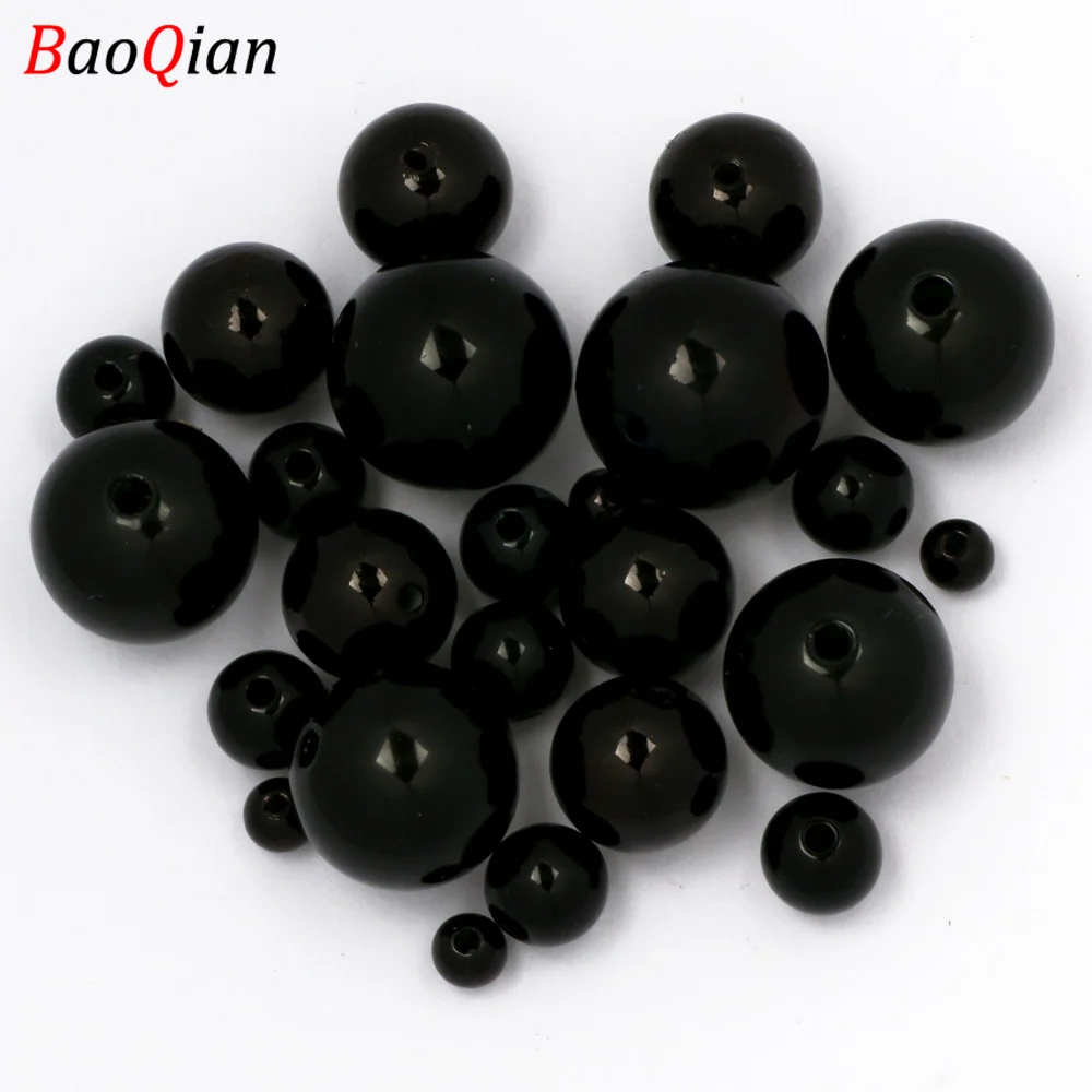 Acrylic Imitation Pearl Round ABS Black Spacer Beads For Jewelry Making Handmade Necklace Bracelet Jewelry 3-20mm
Acrylic Imitation Pearl Round ABS Black Spacer Beads For Jewelry Making Handmade Necklace Bracelet Jewelry 3-20mm