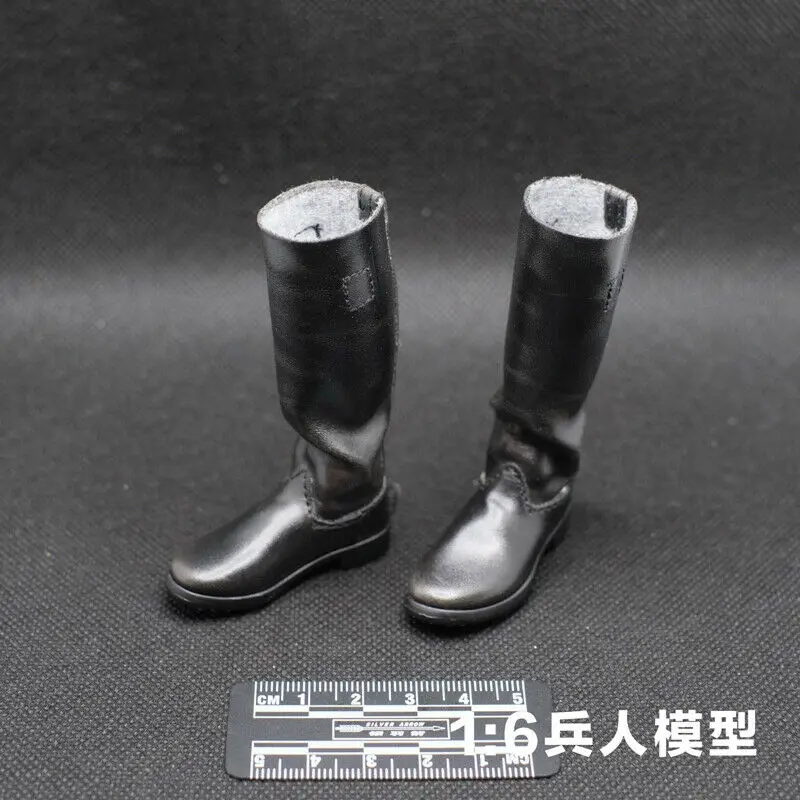 D80123 1:6 Scale World War II Leather Boots Model for 12" Action Doll