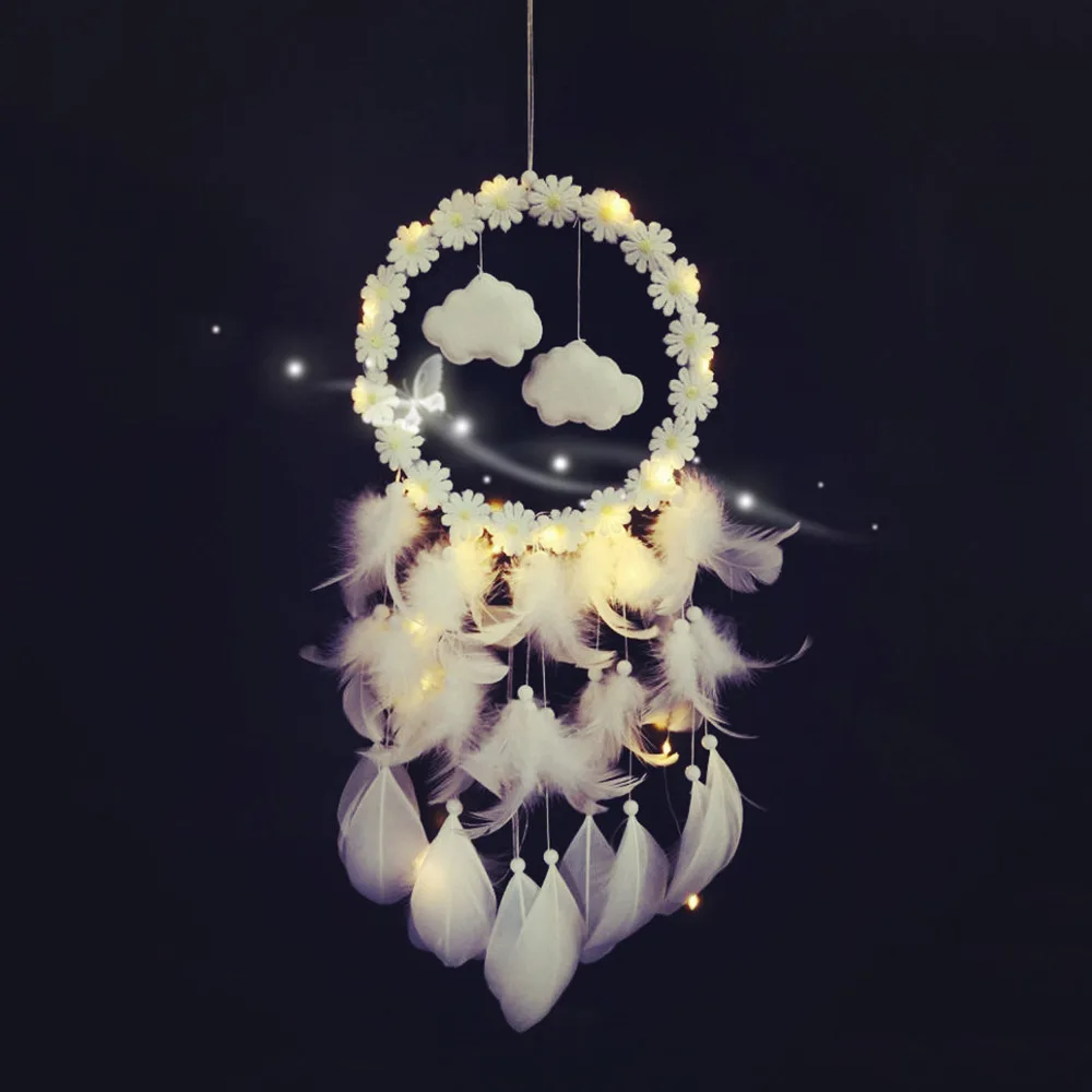 Creative Feather Handicraft Hanging Pendant Original Flowers and Clouds Dreamcatcher Wind Chimes Room Decor
Creative Feather Handicraft Hanging Pendant Original Flowers and Clouds Dreamcatcher Wind Chimes Room Decor