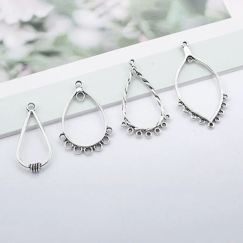 10pcs Antique Silver Color Metal Alloy Vintage Earring Charm Connectors For Jewelry Making DIY Earrings Findings
10pcs Antique Silver Color Metal Alloy Vintage Earring Charm Connectors For Jewelry Making DIY Earrings Findings