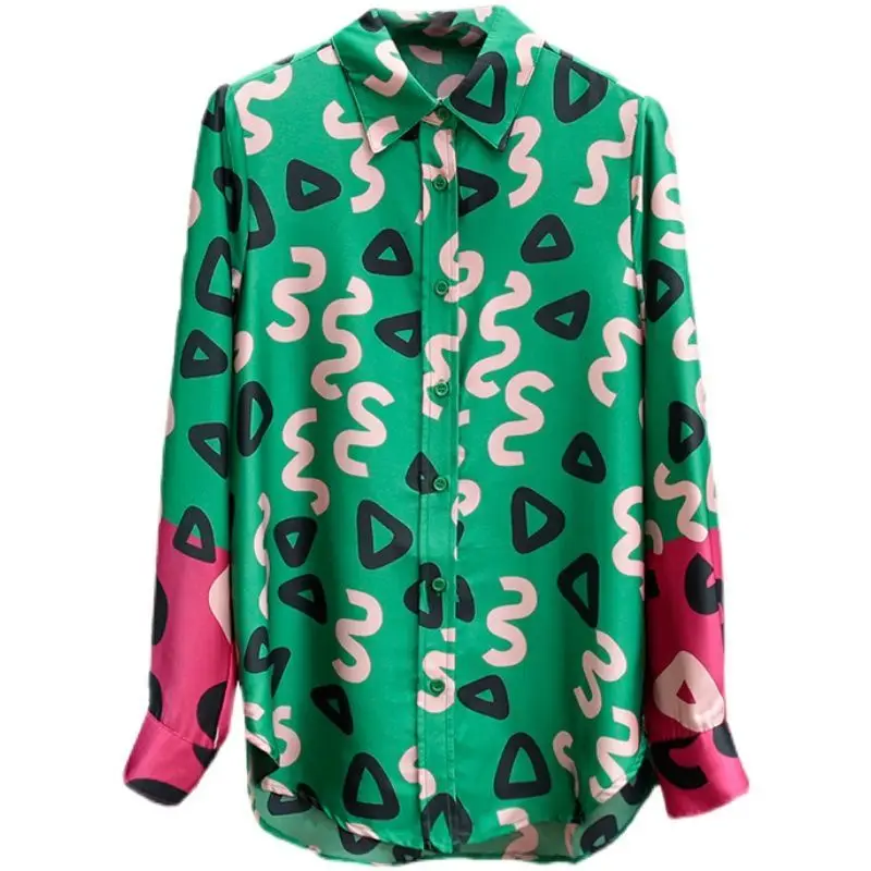 2021 Spring New Long Sleeve Letter Print Blouse Women Satin All Match Bottom Top Shirt Trending S 2XL Plus Size
2021 Spring New Long Sleeve Letter Print Blouse Women Satin All Match Bottom Top Shirt Trending S 2XL Plus Size