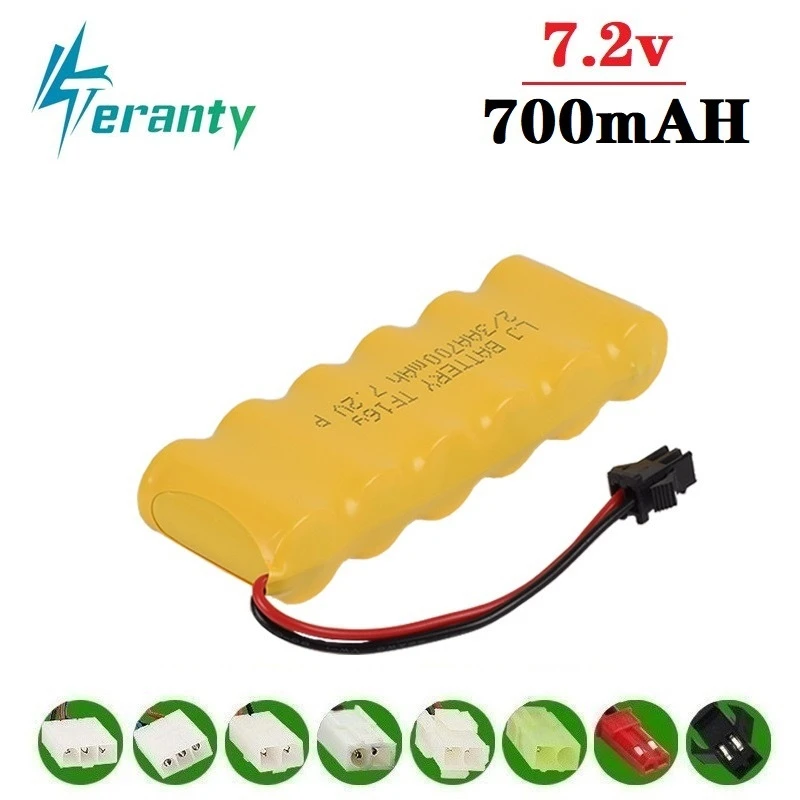 700mah 7.2v Rechargeable Battery For Rc toys Cars Tanks Trains RC Robots Guns RC Boat 2/3AA 7.2v NI-CD Battery Pack SM Plug
700mah 7.2v Rechargeable Battery For Rc toys Cars Tanks Trains RC Robots Guns RC Boat 2/3AA 7.2v NI-CD Battery Pack SM Plug