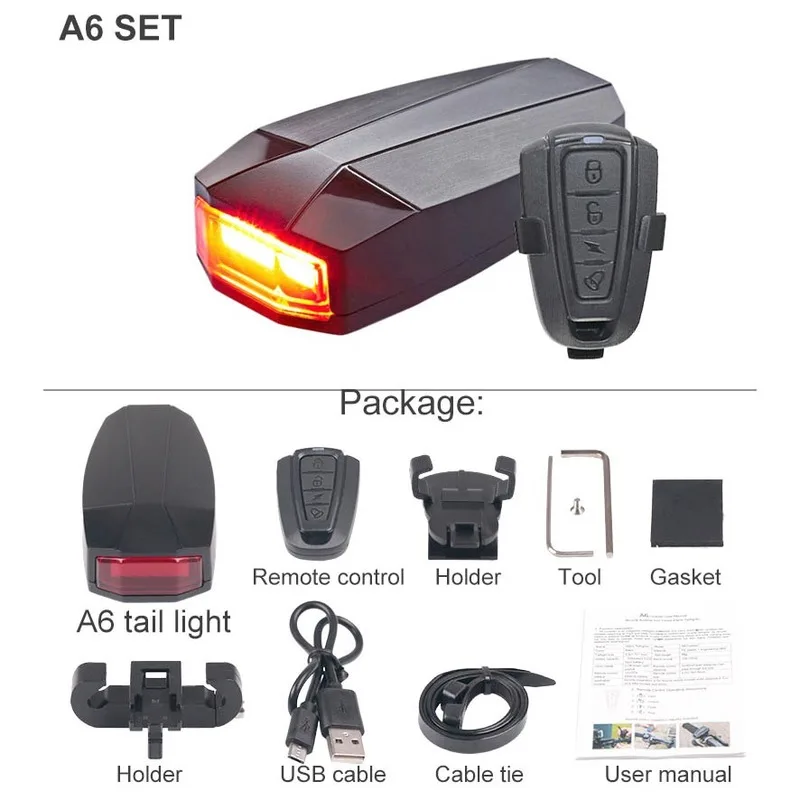 Wireless Electric Cycling Bell Light Bicycle Alarm Light Cycling Taillight Horn LED Anti-theft Remote Bike Accessories
Wireless Electric Cycling Bell Light Bicycle Alarm Light Cycling Taillight Horn LED Anti-theft Remote Bike Accessories
