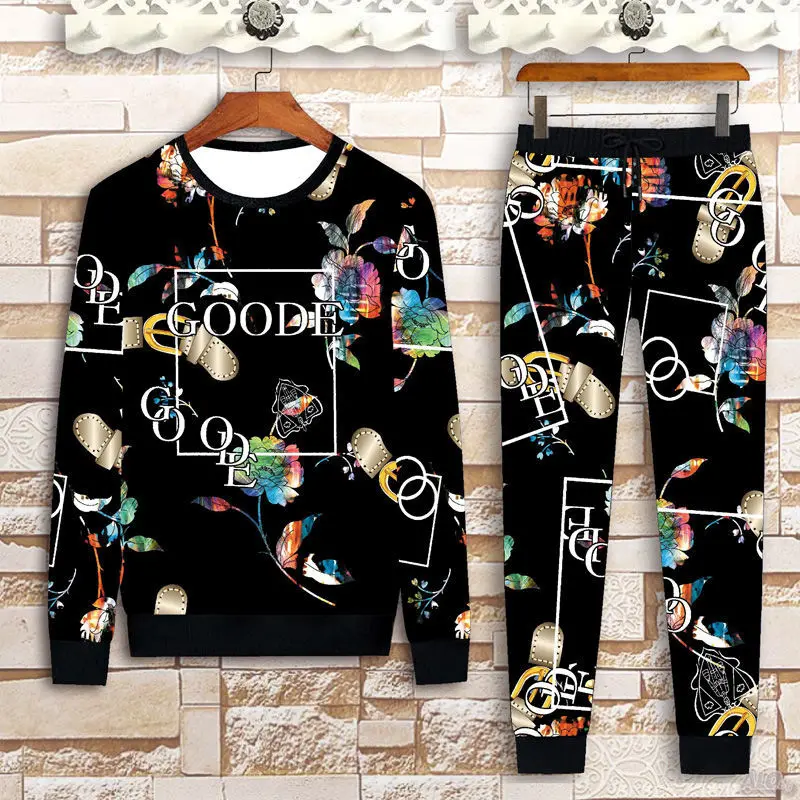 New Autumn Long-sleeved Two-piece Men's Letter Printed Clothing 3D Chinese Style Printed Casual Sportswear Suit
New Autumn Long-sleeved Two-piece Men's Letter Printed Clothing 3D Chinese Style Printed Casual Sportswear Suit