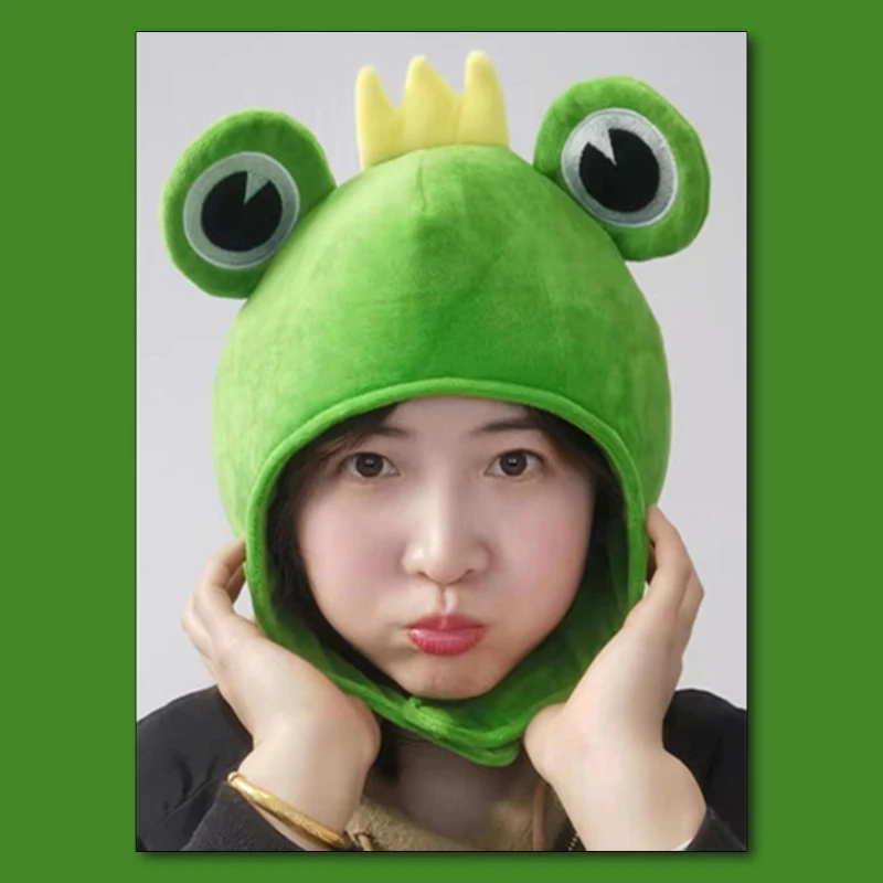Cartoon Big Frog Eyes Crown Plush Hat Funny 3D Stuffed Toys Cosplay Headgear Cap 83XF
Cartoon Big Frog Eyes Crown Plush Hat Funny 3D Stuffed Toys Cosplay Headgear Cap 83XF