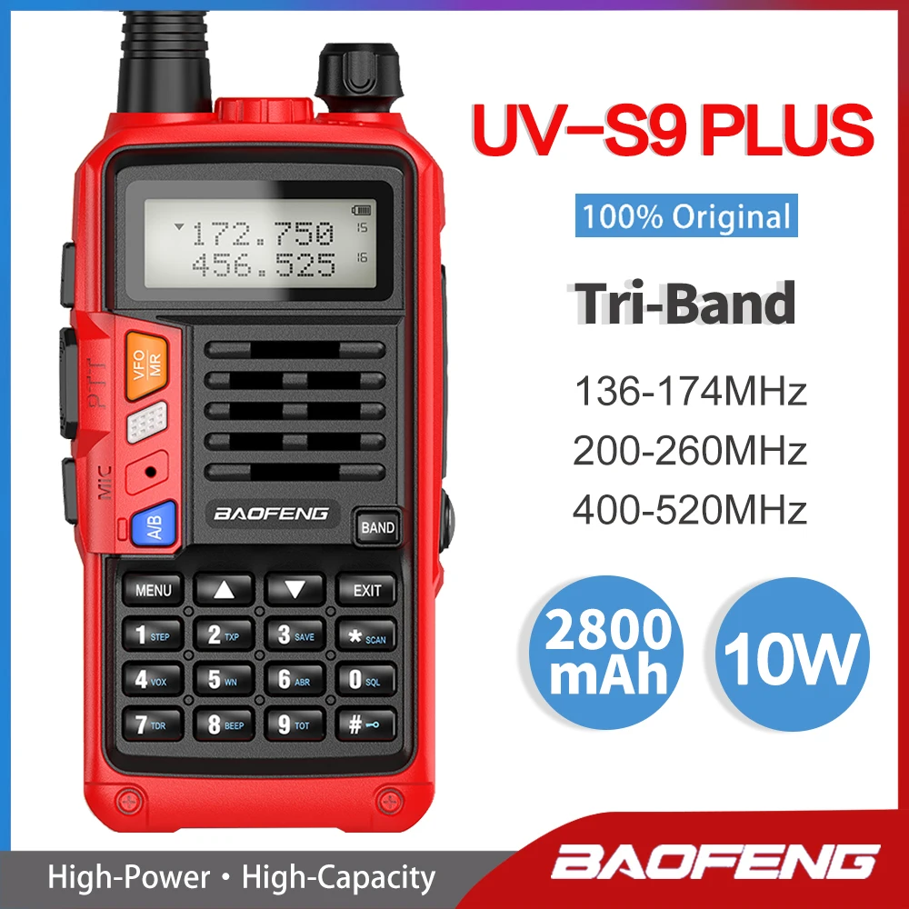 Baofeng UV-S9 плюс трехдиапазонное 220-260 МГц 10 Вт иди и болтай Walkie Talkie S Usb Зарядное устройство мощный CB Ham радио hf трансивер UV-5R 2 way Радио
Baofeng UV-S9 плюс трехдиапазонное 220-260 МГц 10 Вт иди и болтай Walkie Talkie S Usb Зарядное устройство мощный CB Ham радио hf трансивер UV-5R 2 way Радио