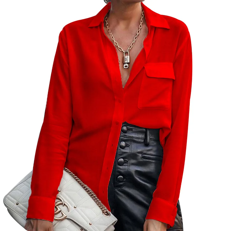 Spring Blogger Style Simple Fashion Shirt Women Pure Color Casual Women's Top Blogger Style
Spring Blogger Style Simple Fashion Shirt Women Pure Color Casual Women's Top Blogger Style