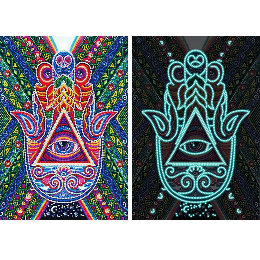DIY Special Shaped Drill Palm Eye Pattern Luminous Diamond Painting Kit Diamond Embroidery Rhinestone Home Decoration
DIY Special Shaped Drill Palm Eye Pattern Luminous Diamond Painting Kit Diamond Embroidery Rhinestone Home Decoration