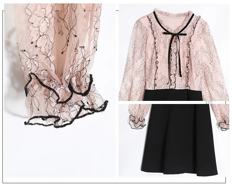 Spring new temperament fat sister plus size dress 240 kg plus size women's retro fashion lace stitching dress
Spring new temperament fat sister plus size dress 240 kg plus size women's retro fashion lace stitching dress